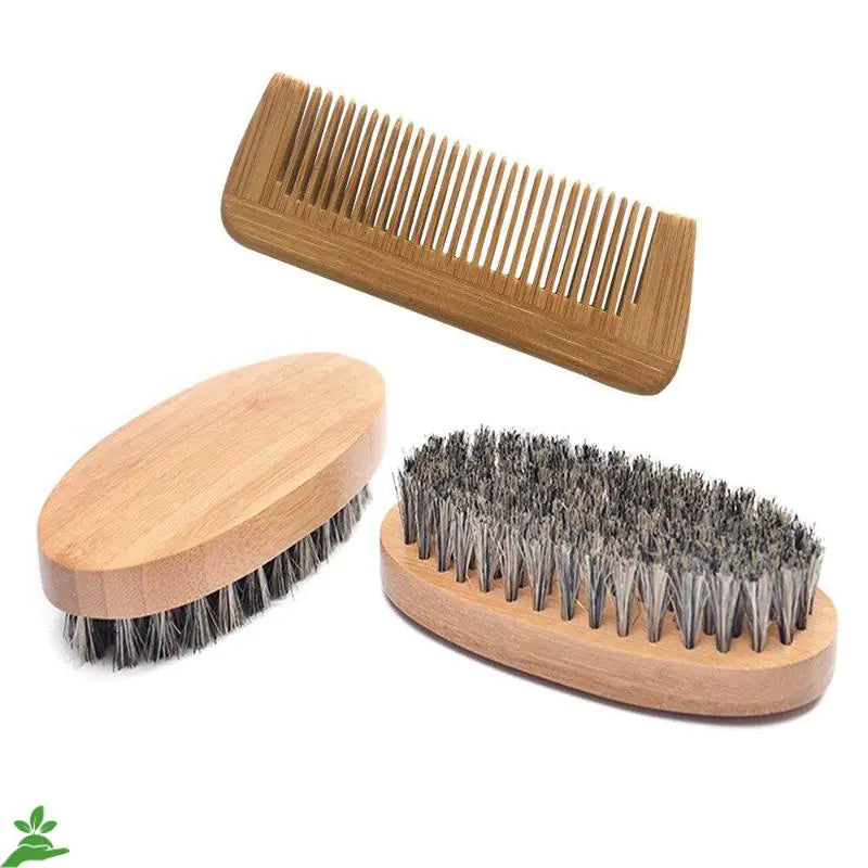 Natural Boar Bristle Beard Brush for Grooming